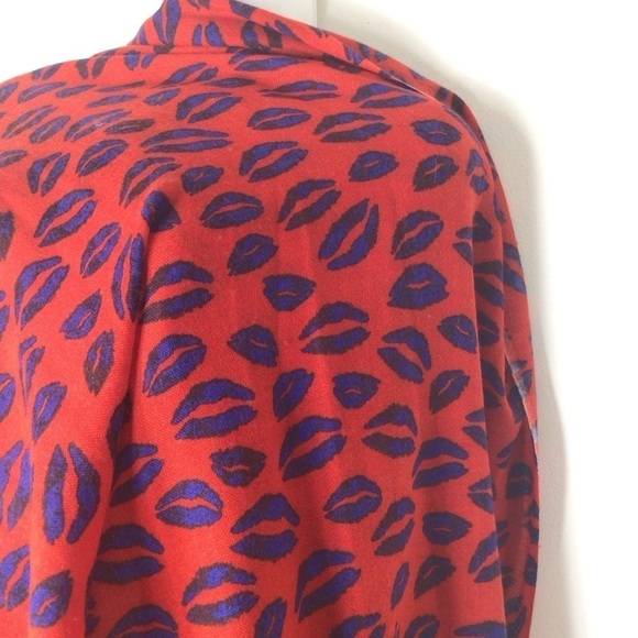 Mir scarf wrap red women wool cashmere - Picture 3 of 8